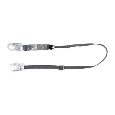 Msa Safety V-Series Standard Single-Leg Adjustable Energy Absorbing Lanyard, 6', 36C Small Snaphooks, Csa 10188100